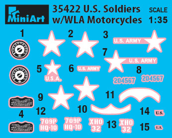 MiniArt 1/35 Military - U.S. Soldiers w/ MLA Motorcycles - 35422