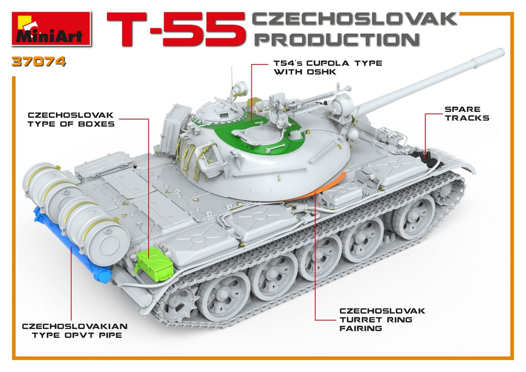 MiniArt 1/35 Military - T-55 Czechoslovak Prod - 37074