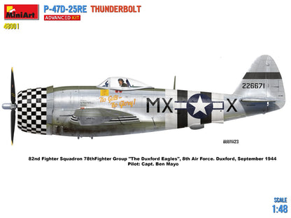 MiniArt 1/48 Aircraft - P-47D-25RE Thunderbolt, Advanced Kit - 48001