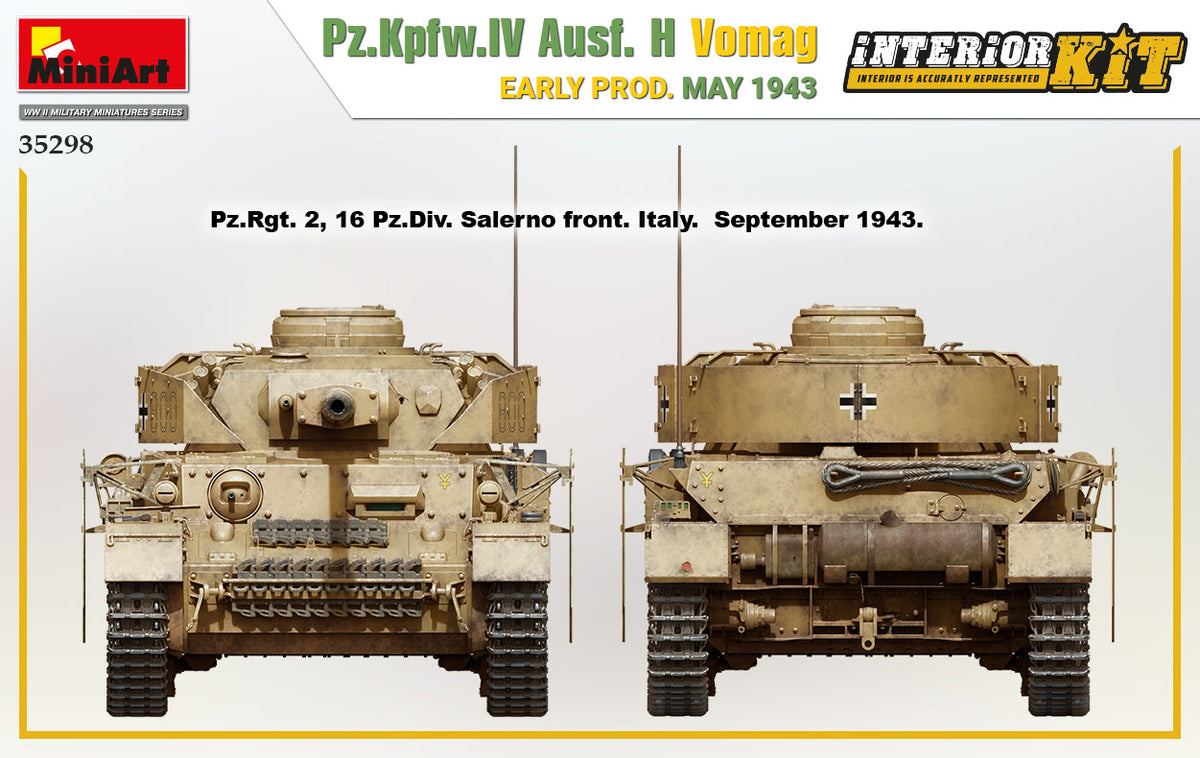 MiniArt 1/35 Military - Pz.Kpfw.IV Ausf. H Vomag Interior Kit - 35298