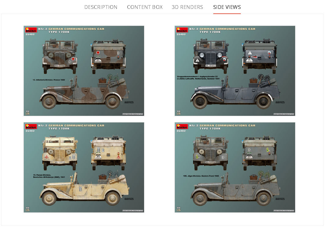 MiniArt 1/35 Military - Kfz.2 German Communications Car Type 170VK - 35492