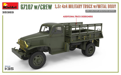 MiniArt 1/35 Military - G7107 w/Crew 4x4 Cargo Truck w/Metal Body - 35383