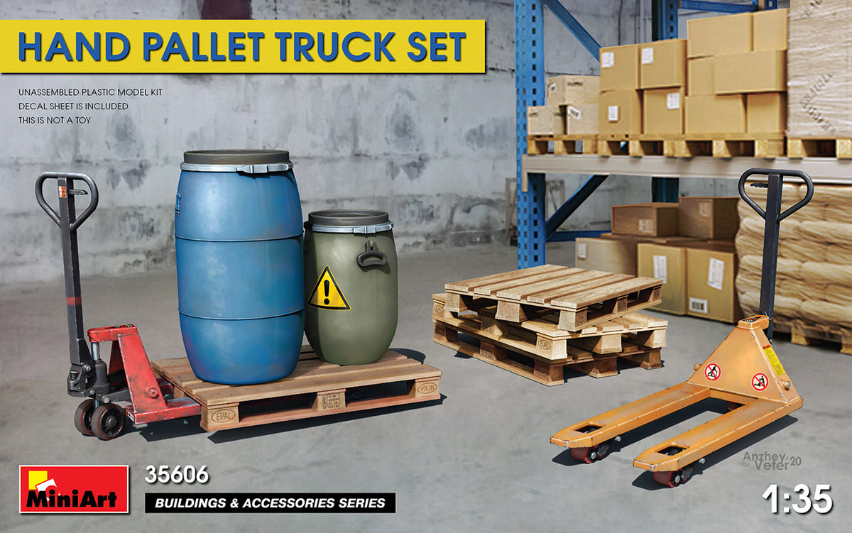 MiniArt Hand Pallet Truck Set - 35606 box art