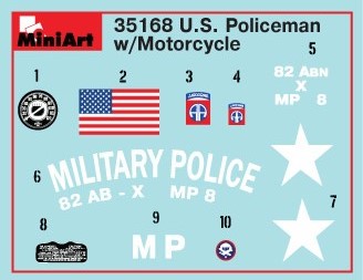 MiniArt 1/35 Military - US Millitary Policeman with Motorcycle - 35168