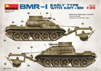 MiniArt 1/35 Military - BMR-1 Early Mod. with KMT-5M Roller - 37034