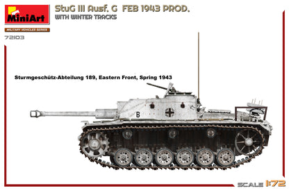 MiniArt 1/72 Military - StuG III Ausf G Feb 1943 W/ Winter Tracks - 72103