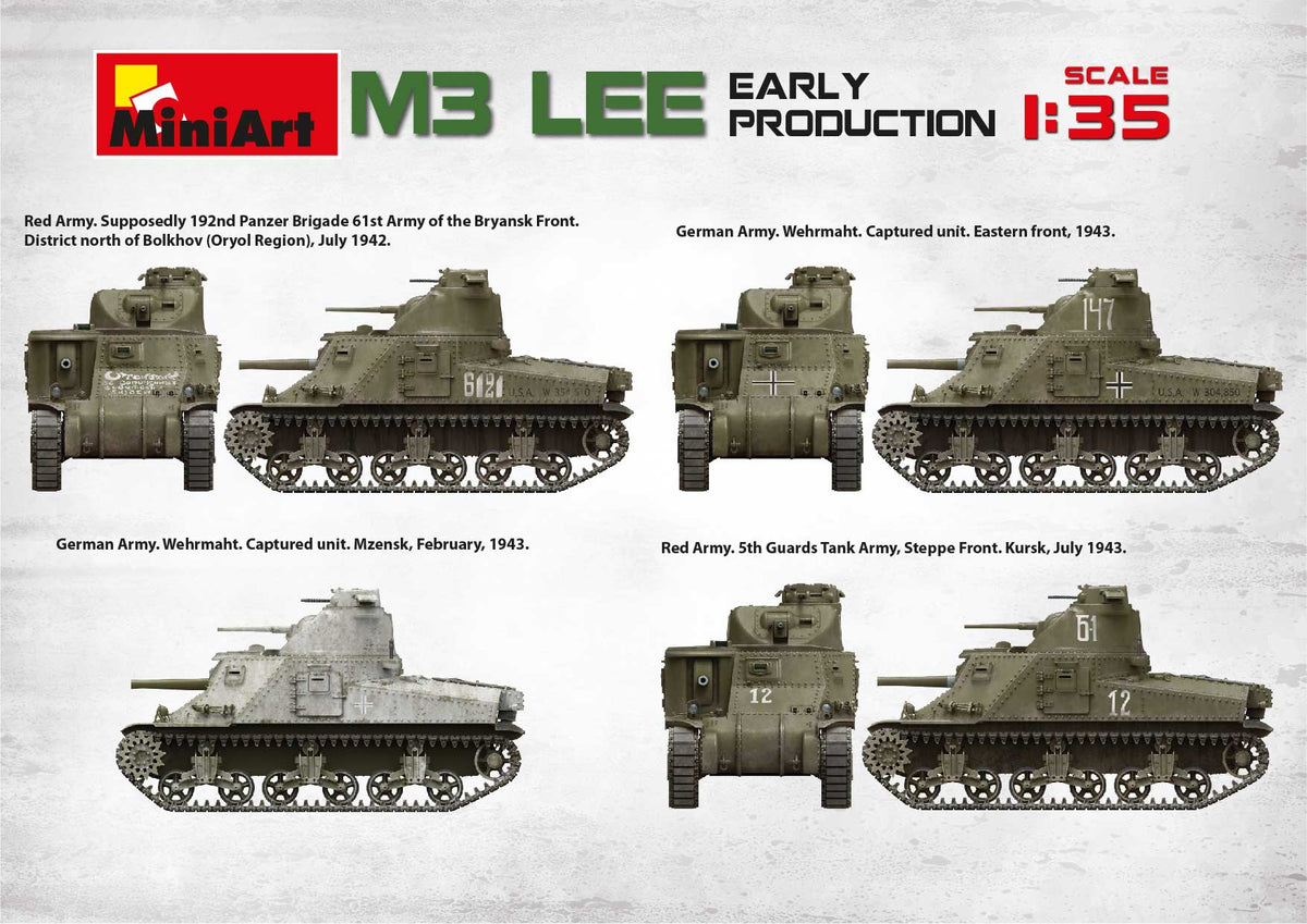 MiniArt 1/35 Military - M3 Lee Early Prod. Interior Kit - 35206