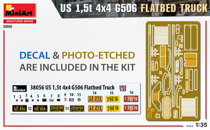 MiniArt 1/35 Military - US 1,5t 4x4 G506 FLATBED TRUCK - 38056