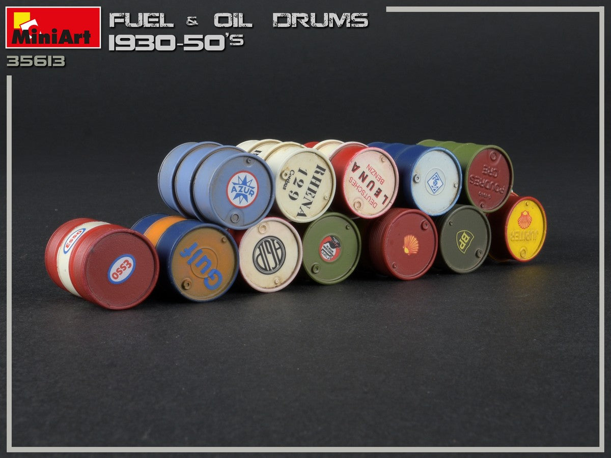 MiniArt 1/35 Accessories - Fuel & Oil Drums 1930-50's - 35613