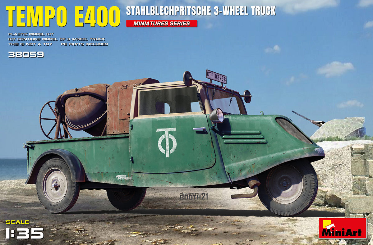 MiniArt Tempo E400 StahlblechPritsche 3-Wheeler - 38059 box art