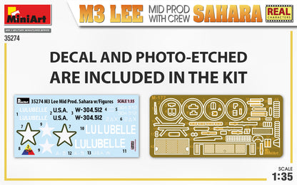 MiniArt 1/35 Military - M3 Lee Mid Prod. Sahara w/ Crew - 35274