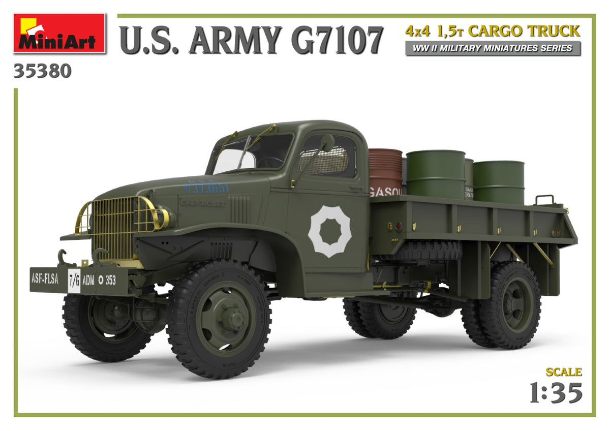 MiniArt 1/35 Military - U.S. ARMY G7107 4X4 1,5t CARGO TRUCK - 35380