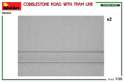 MiniArt 1/35 Military - Cobblestone Road w/ Tram Line (Injection) - 36065