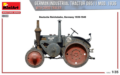 MiniArt 1/35 Vehicles - German Tractor D8511 Mod 1936 w/ Trailer - 38033