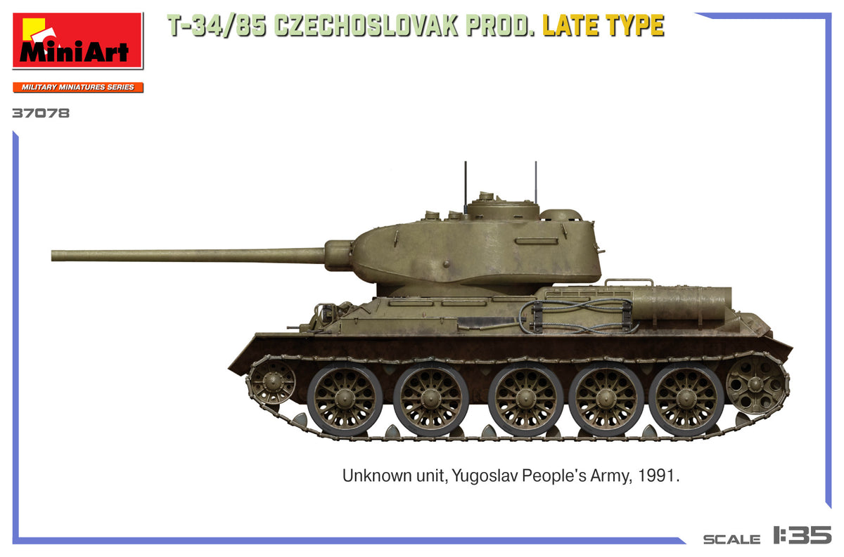 MiniArt 1/35 Military - T34/85 Czechoslovak Prod, Late Type - 37078