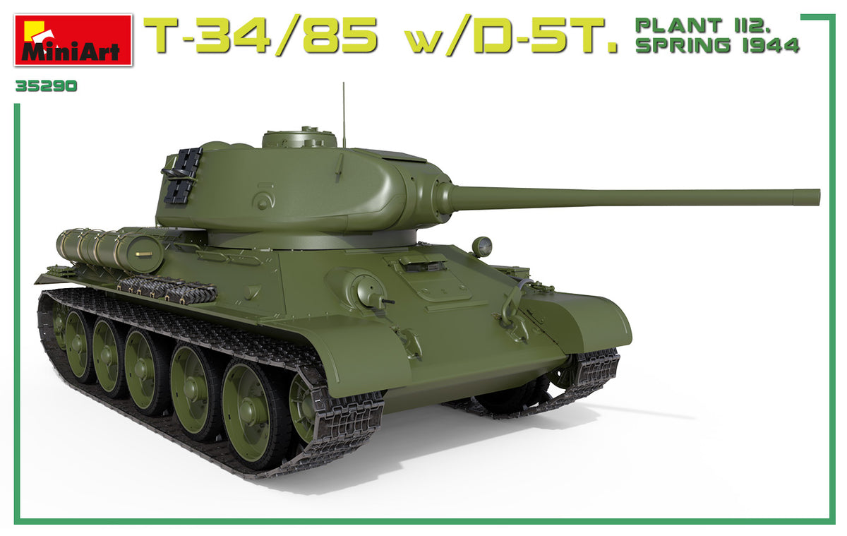 MiniArt 1/35 Military - T-34/85 w/D-5T Plant 112 1944 Interior Kit - 35290