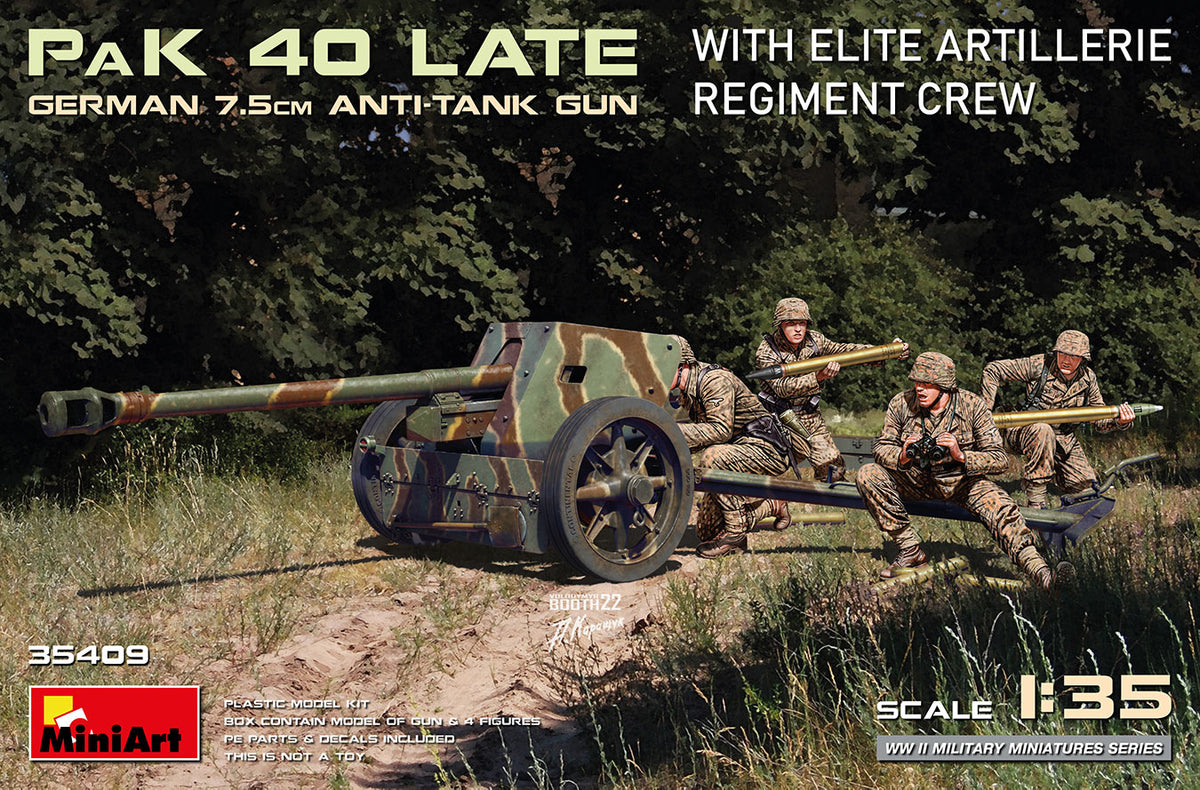 MiniArt German 7.5cm PaK 40 Late w/ Elite Crew - 35409 box art