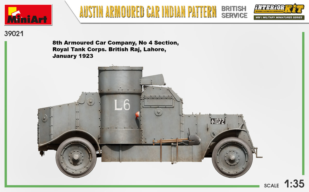 MiniArt 1/35 Military - Austin Armored Car (Indian / British) - 39021