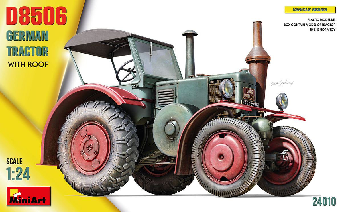 MiniArt German Tractor D8506 w/ Roof - 24010 box art