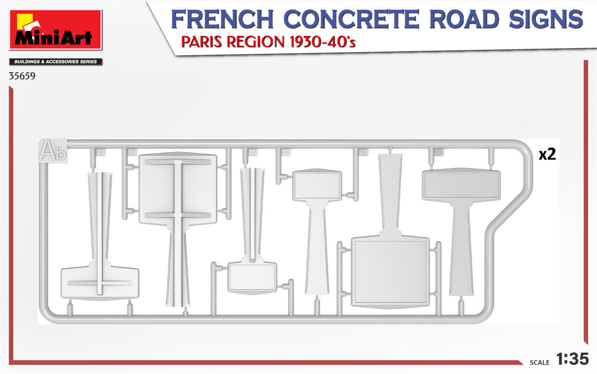 MiniArt 1/35 Military - Concrete Signs France 1930-40's Paris - 35659