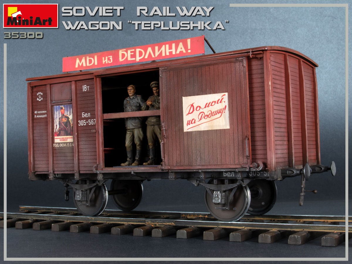 MiniArt 1/35 Accessories - Soviet Railway Wagon 'Teplushka' - 35300
