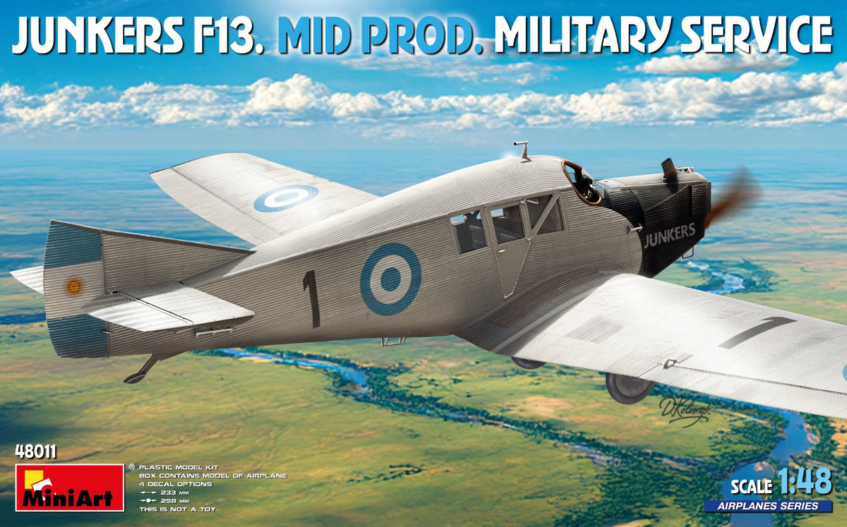 MiniArt Junkers F13 Mid Prod Military Service - 48011 box art