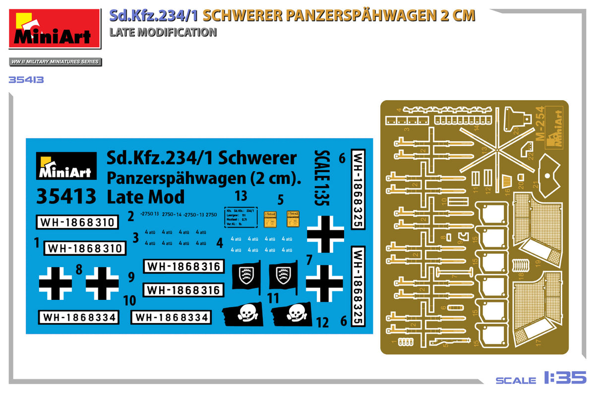 MiniArt 1/35 Military - Sd.Kfz.234/1 Panzerspahwagen (2cm) Late - 35413