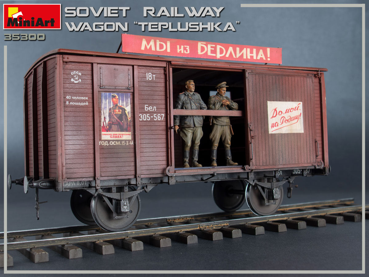MiniArt 1/35 Accessories - Soviet Railway Wagon 'Teplushka' - 35300