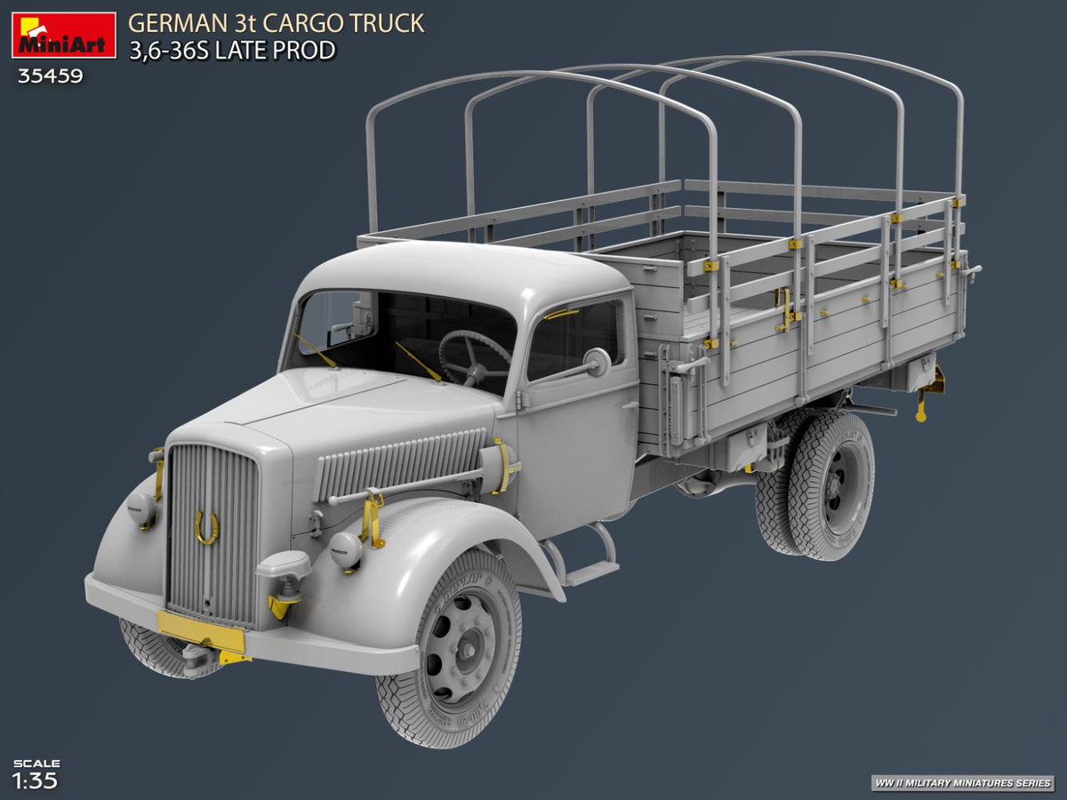 MiniArt 1/35 Military - German 3t Cargo Truck 3,6-36s Late Prod - 35459