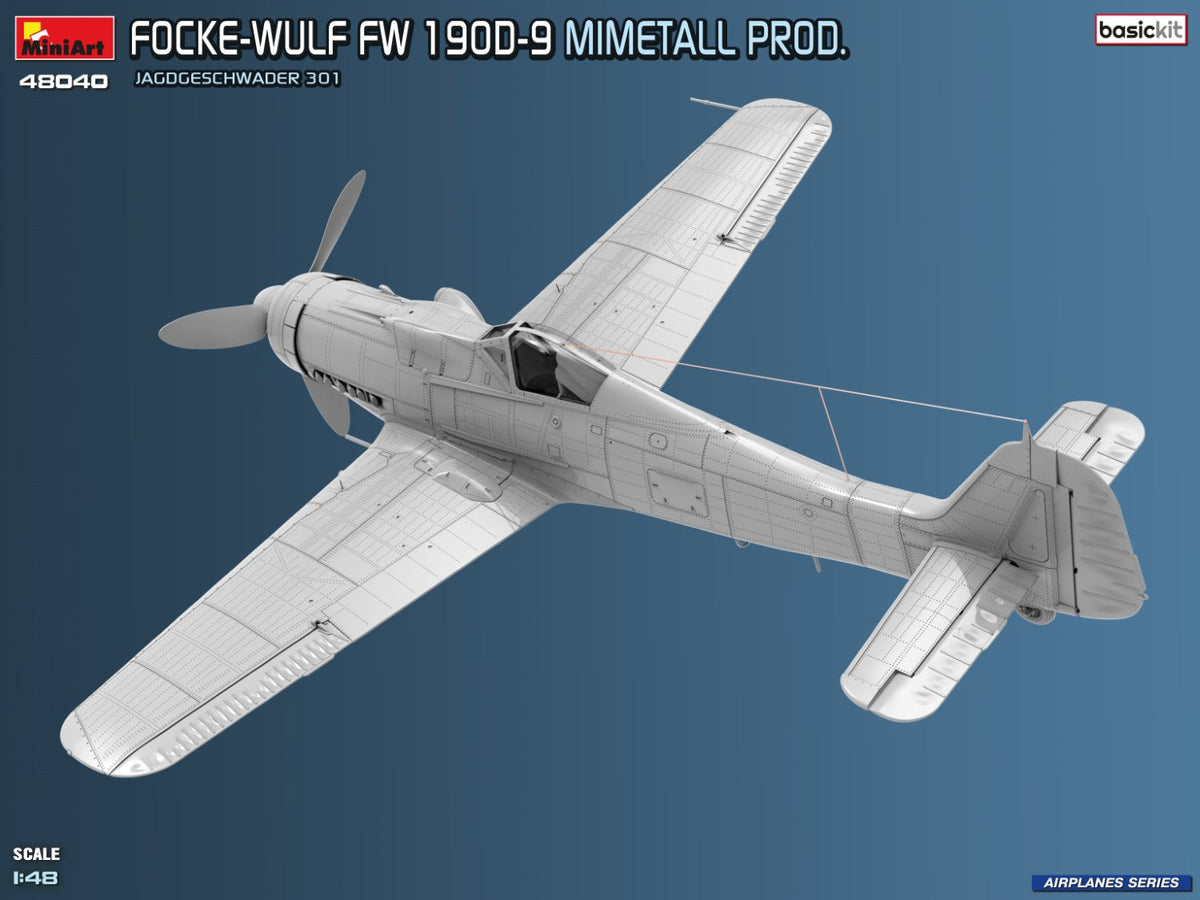 MiniArt 1/48 Aircraft - Focke-Wulf Fw 190D-9 Mimetall Jagdgeschwader - 48040