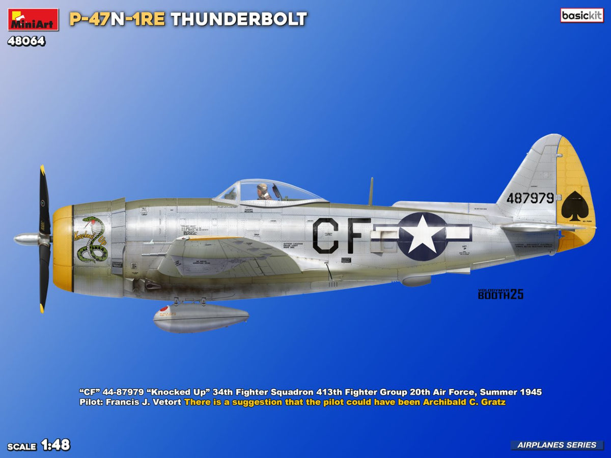 MiniArt 1/48 Aircraft - P-47N-1RE Thunderbolt Basic Kit - 48064