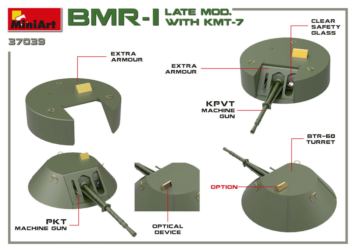 MiniArt 1/35 Military - BMR-1 Late Mod with KMT-7 - 37039