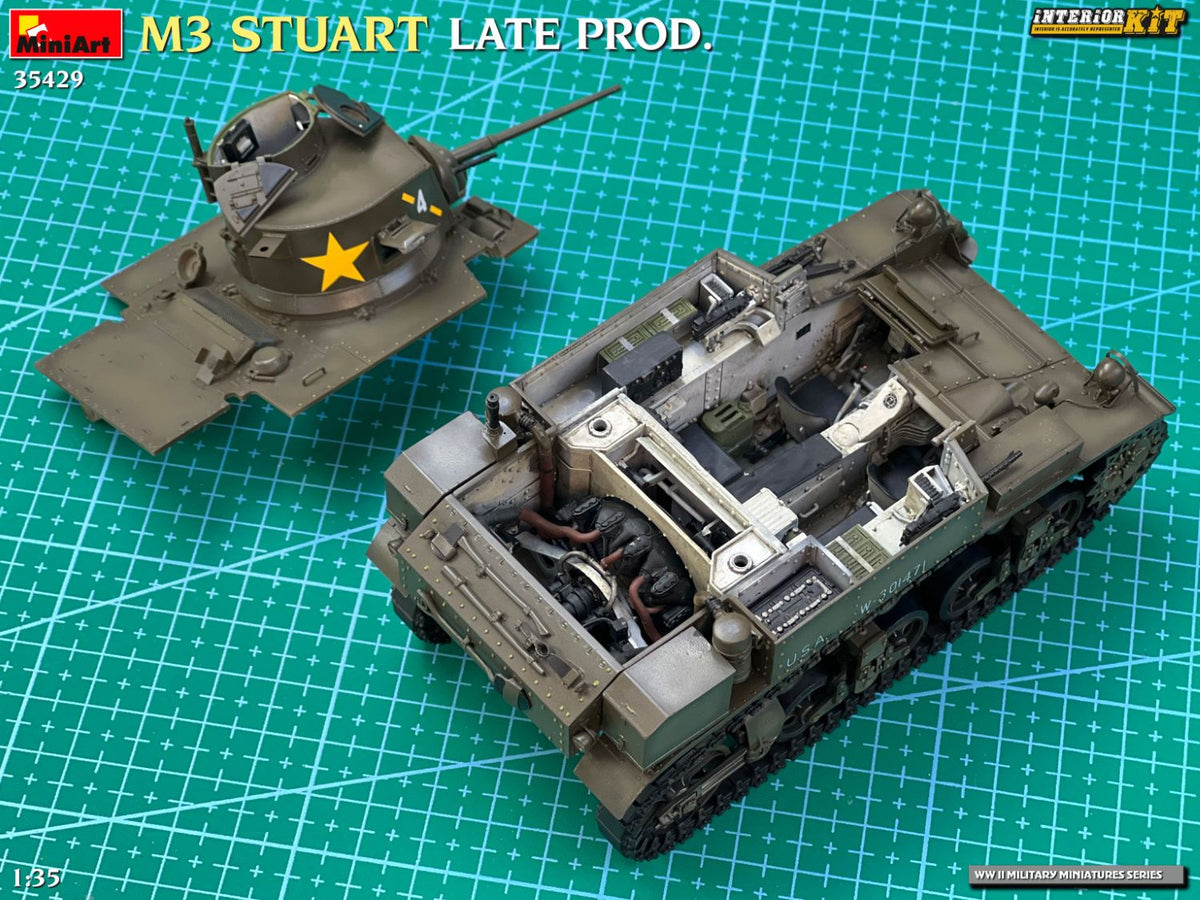 MiniArt 1/35 Military - M3 Stuart Late Prod (Int Kit) - 35429
