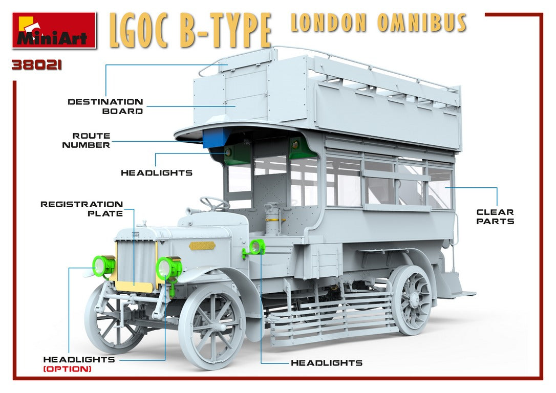 MiniArt 1/35 Military - LGOC B-Type London Omnibus - 38021