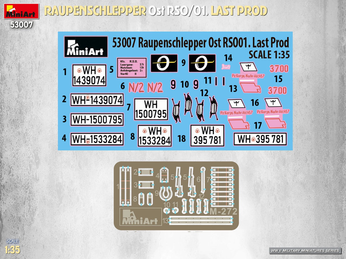 MiniArt 1/35 Military - Raupenschlepper Ost RSO/01. Last Prod - 53007