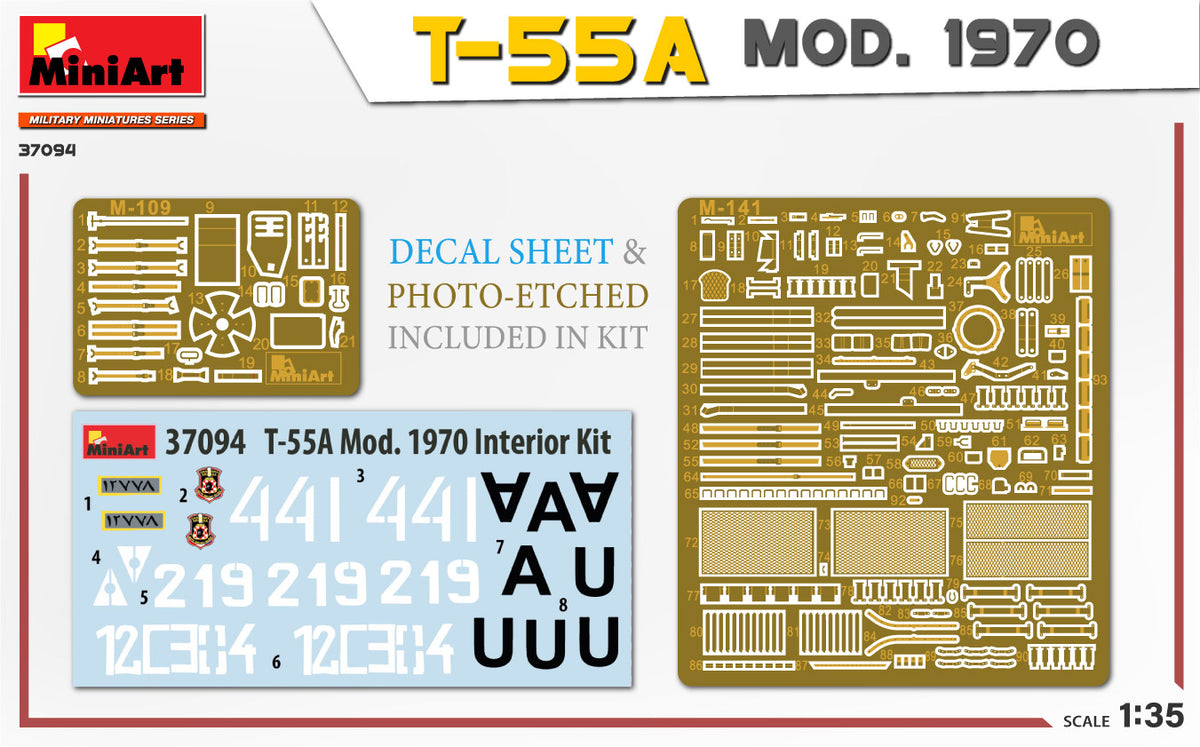 MiniArt 1/35 Military - T-55A Mod. 1970 Interior Kit - 37094