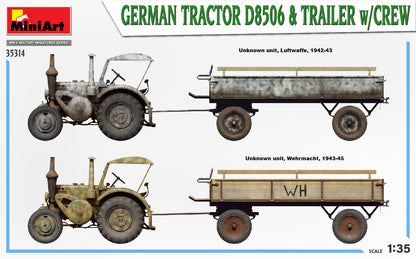 MiniArt 1/35 Military - German Tractor D8506 with Trailer & Crew - 35314