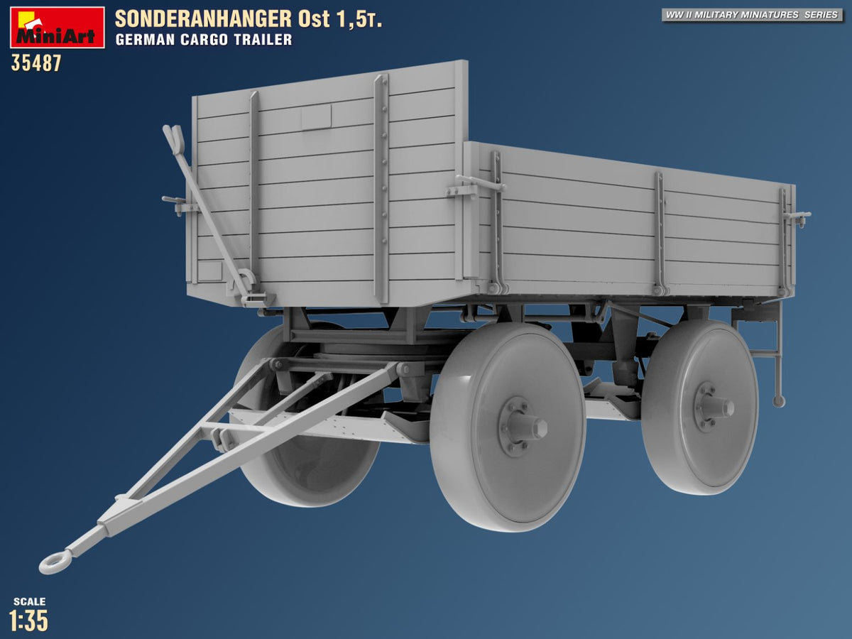 MiniArt 1/35 Military - Sonderanhager Ost 1.5t German Cargo Trailer - 35487