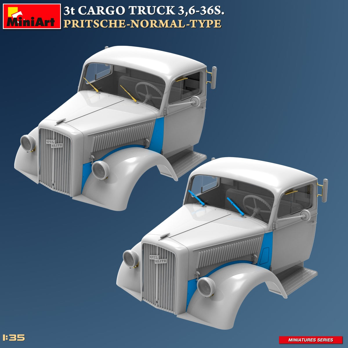 MiniArt 1/35 Military - 3t Cargo Truck, 3,6-36S Pritsche Normal Type - 38079