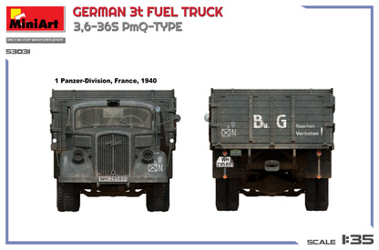 MiniArt 1/35 Military - German 3t Fuel Truck 3,6-36s PmQ-Type - 53031