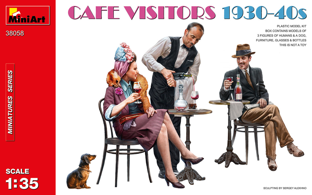 MiniArt Cafe Vistiors 1930's-40's - 38058 box art