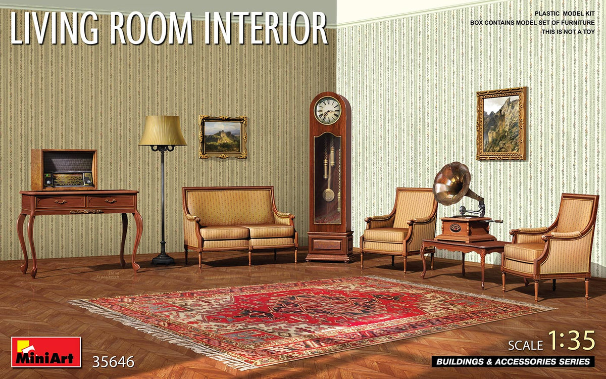 MiniArt Living Room Interior - 35646 box art