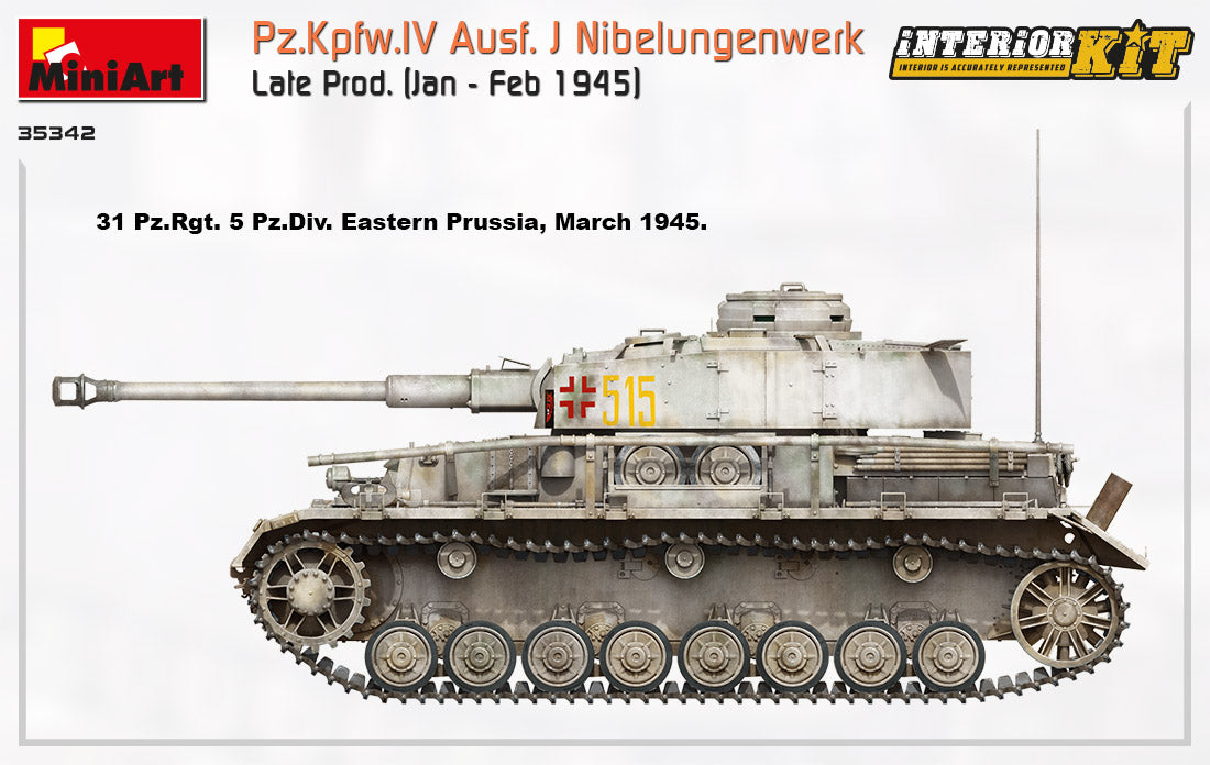 MiniArt 1/35 Military - Pz.Kpfw.IV AusfJ Nibelungenwerk Late - 35342