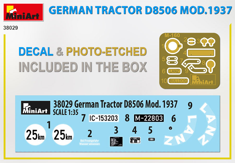 MiniArt 1/35 Vehicles - German Tractor D8506 Mod. 1937 - 38029