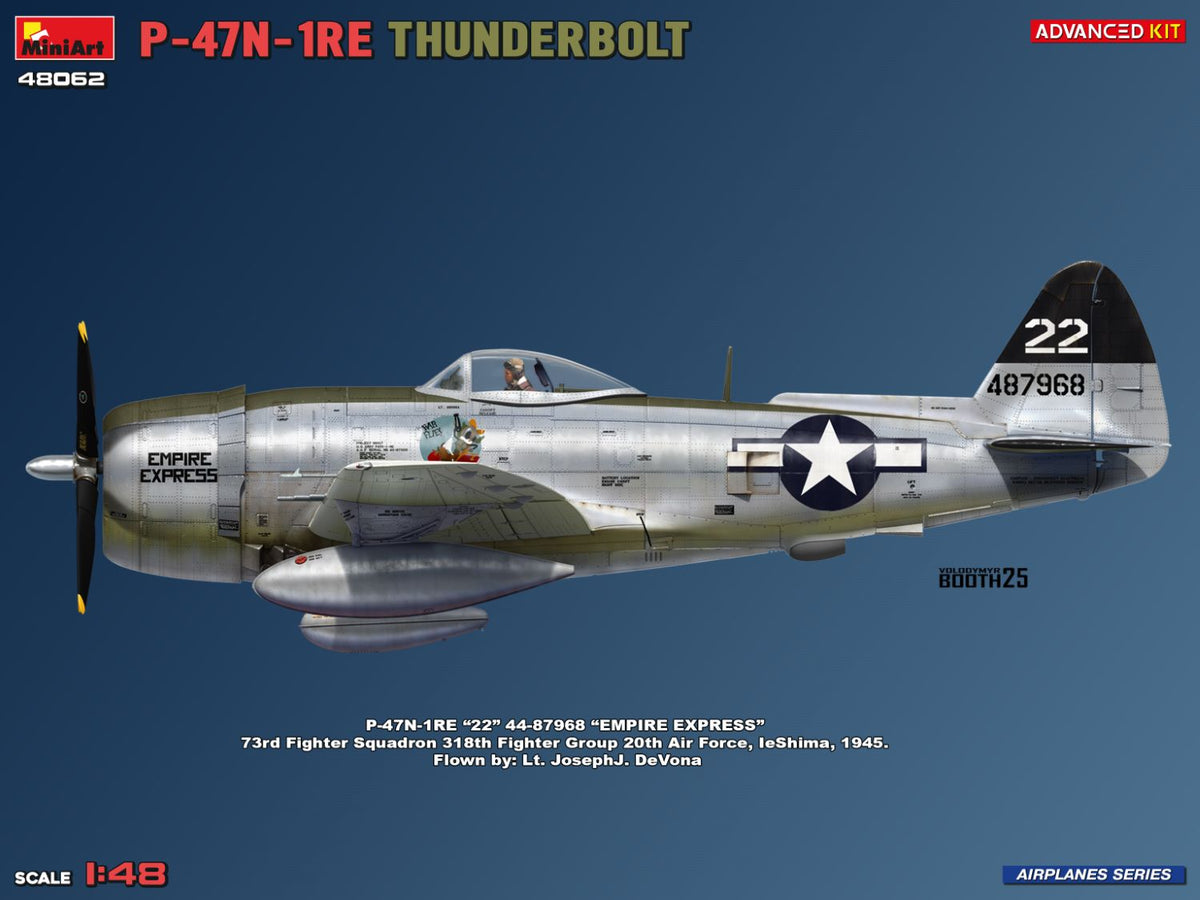 MiniArt 1/48 Aircraft - P-47N-1RE Thunderbolt, Advanced Kit - 48062