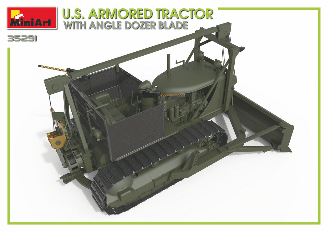 MiniArt 1/35 Military - US Armored Tractor w/ Angle Dozer Blade - 35291