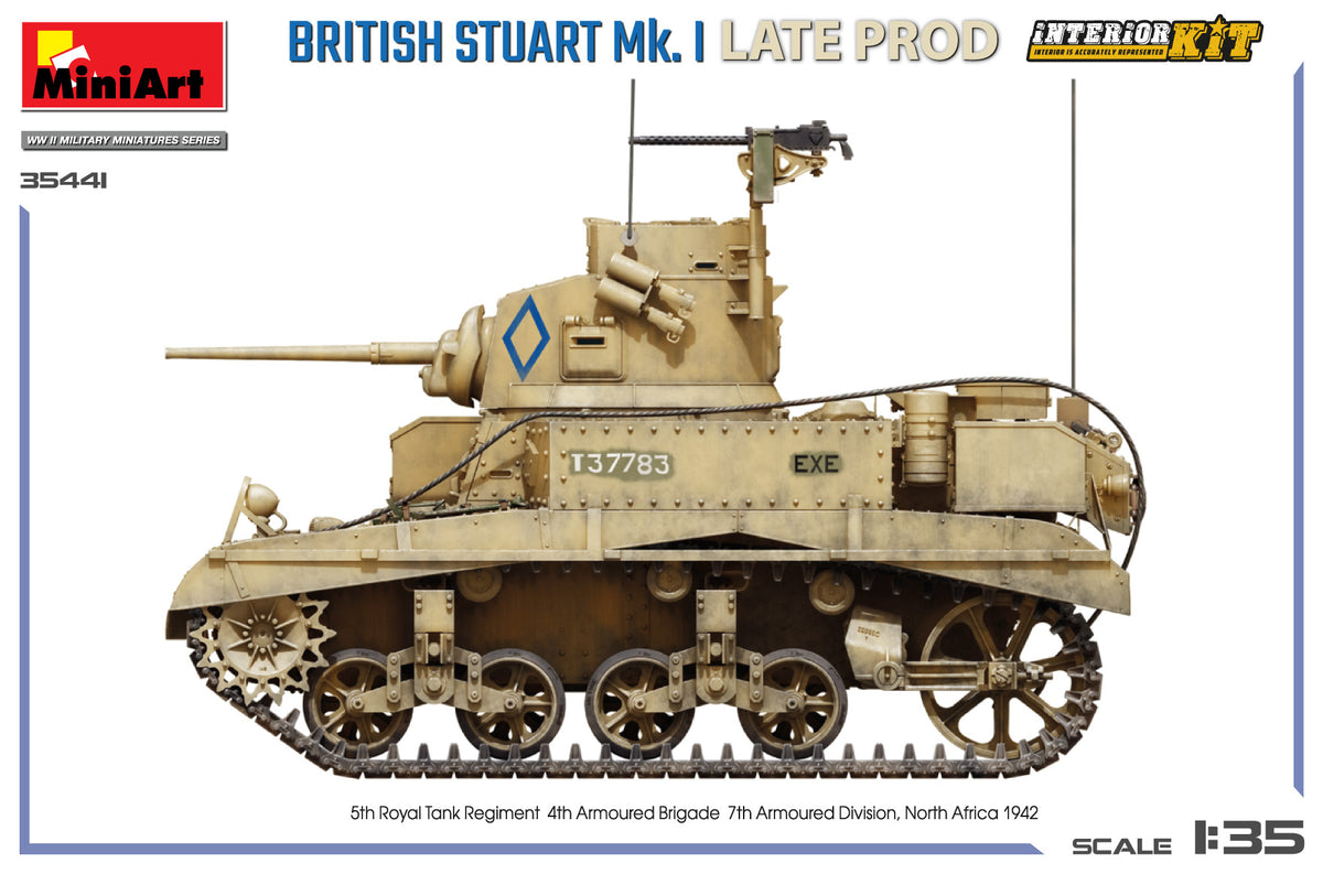 MiniArt 1/35 Military - M3 Stuart Mk I Late Prod (Interior Kit) - 35441