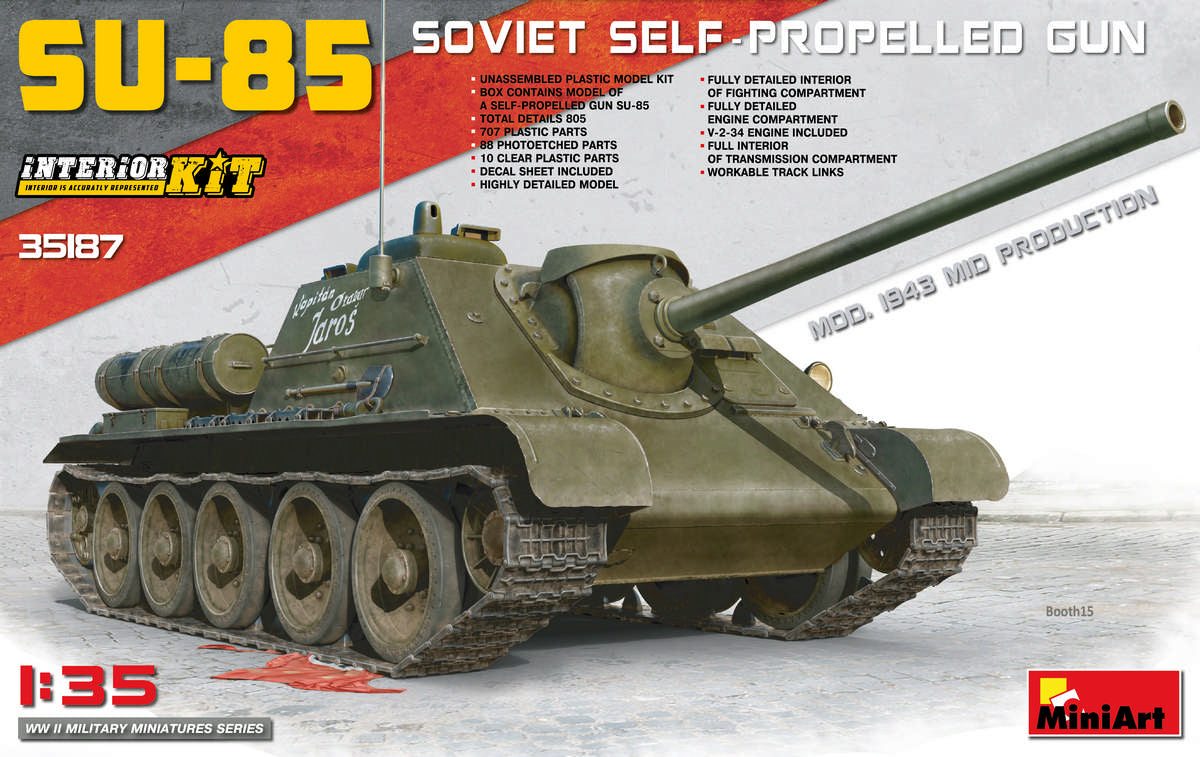 MiniArt 1/35 Military - SU-85 Mod.1943 (Mid Prod) With Full Interior - 35187