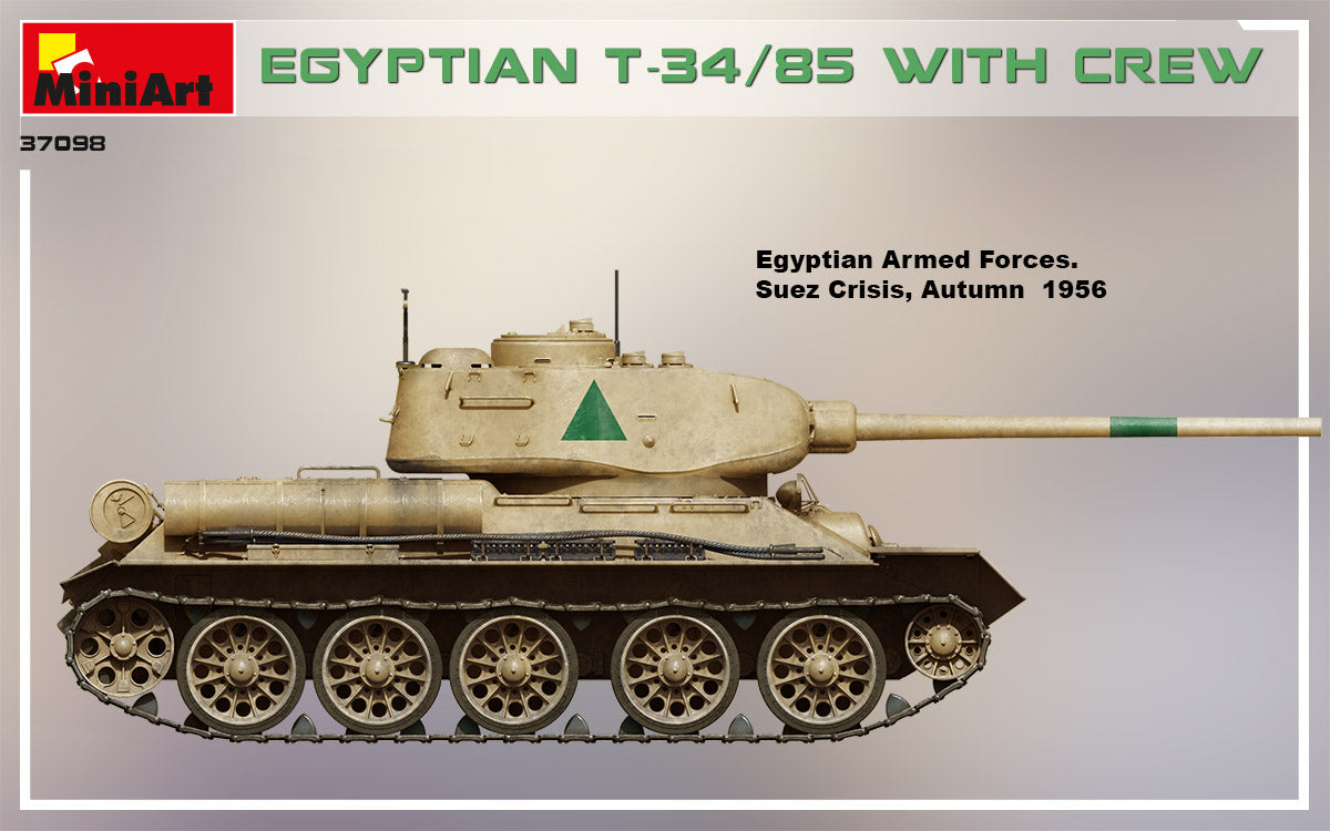 MiniArt 1/35 Military - Egyptian T-34/85 w/ Crew - 37098