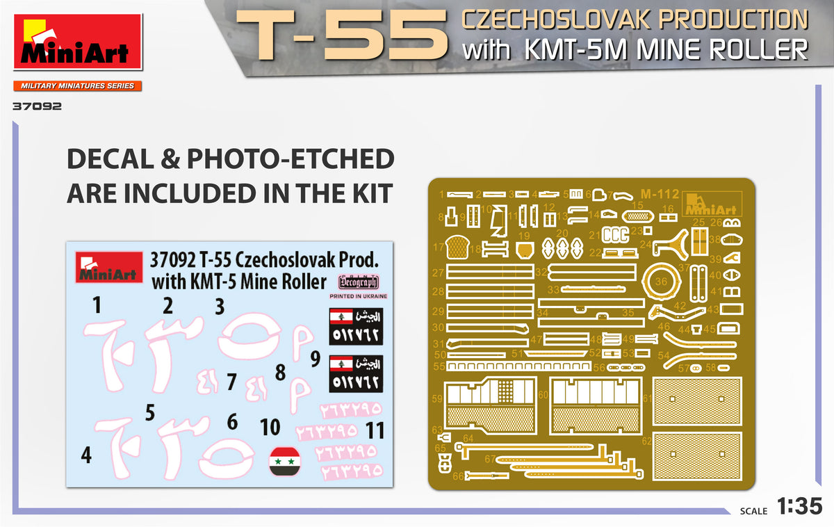 MiniArt 1/35 Military - T55 Czechoslovak w/KMT-5M - 37092